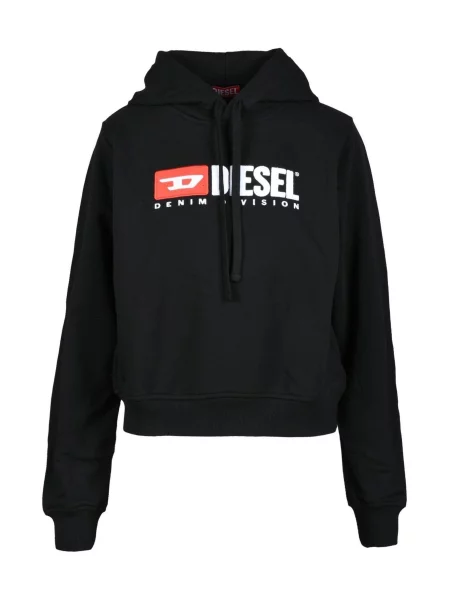 Hoodie Diesel s kapuco črna