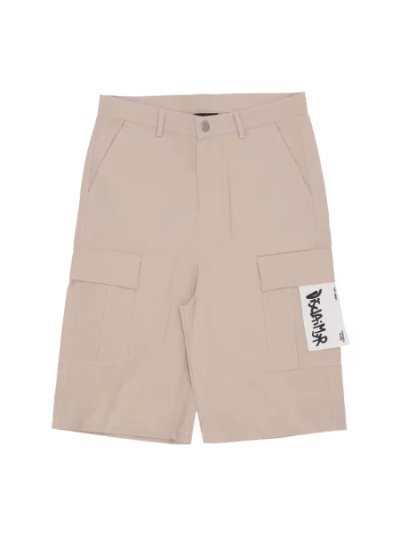 Szorty cargo Disclaimer z logo brązowe