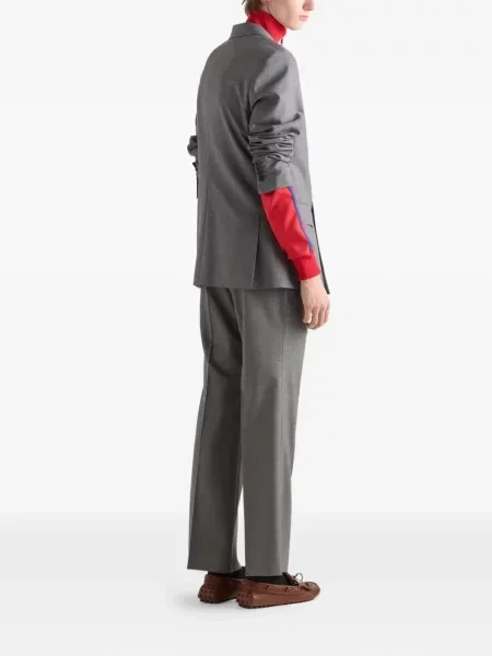 Pantaloni Prada de lână gri