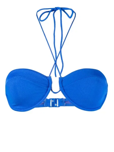 Bikini Solid & Striped w paski niebieski