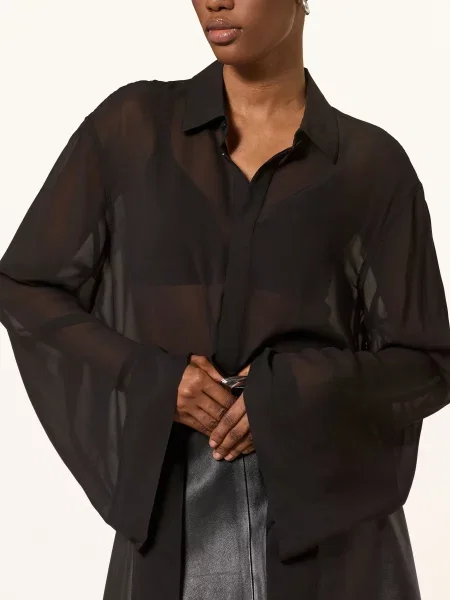 The Frankie Shop Bluzka Koszulowa Verlin schwarz czarna