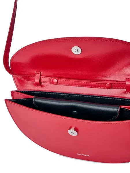 Geanta de piele Jil Sander din piele roșu