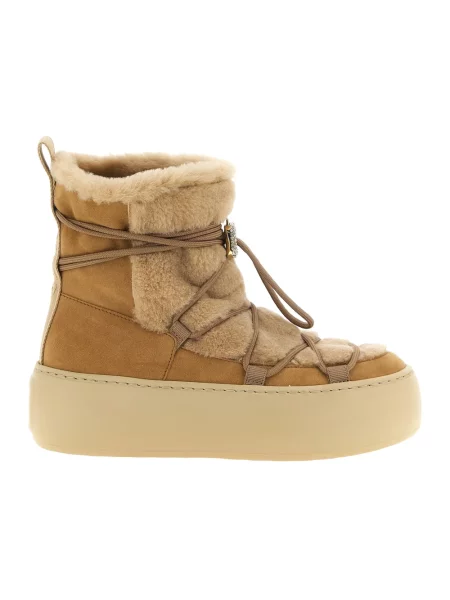 Buty do kostki Roger Vivier skórzane beżowe