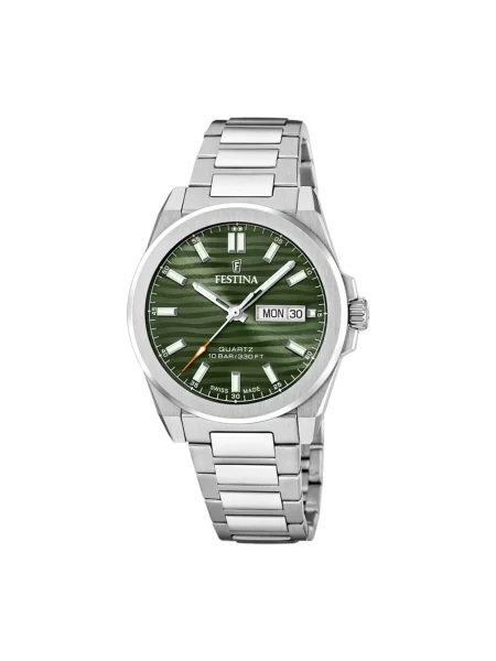 FESTINA Analogové hodinky Date watch Classics Swiss Made' zelená