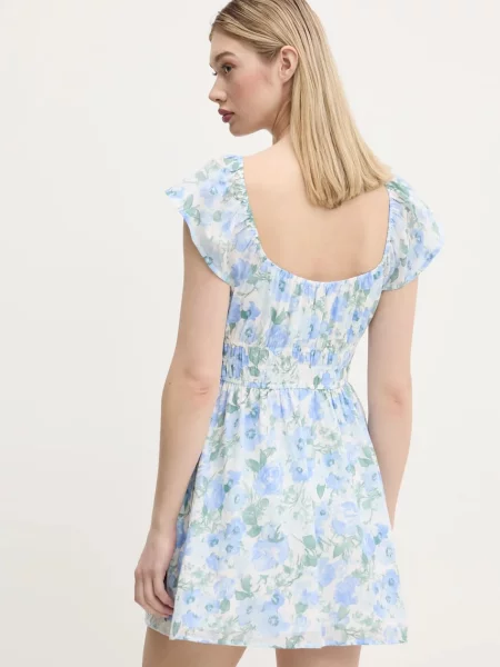 Šaty Hollister Co. mini modrá
