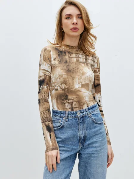 RicaMare Боді бежевий