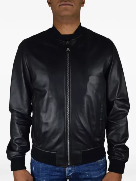 Geanta de piele Philipp Plein negru