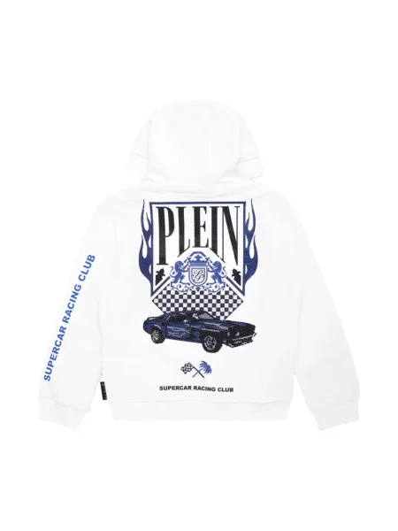 Bluza z kapturem dziecięca Philipp Plein biała