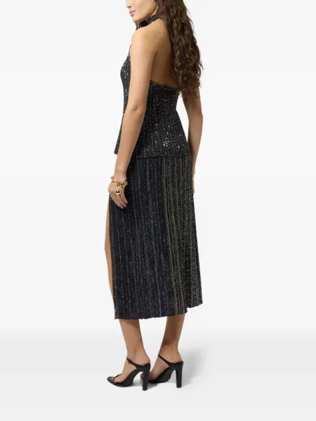Fustă midi Missoni cu paiete negru