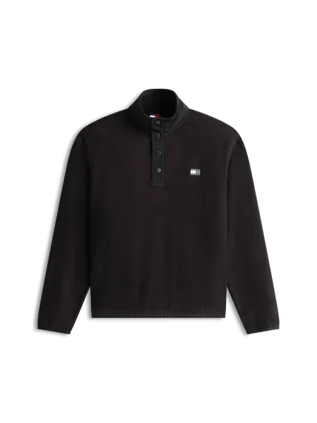Tommy Jeans Pulover siva / črna bela