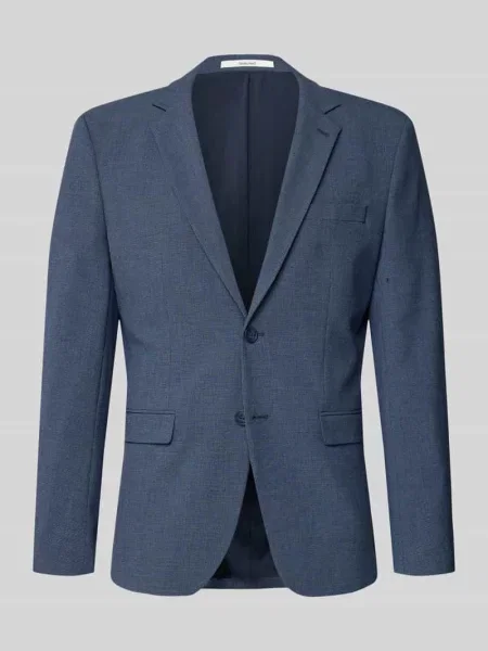 Marynarka o kroju slim fit z kieszenią z wypustką na piersi Selected granatowa