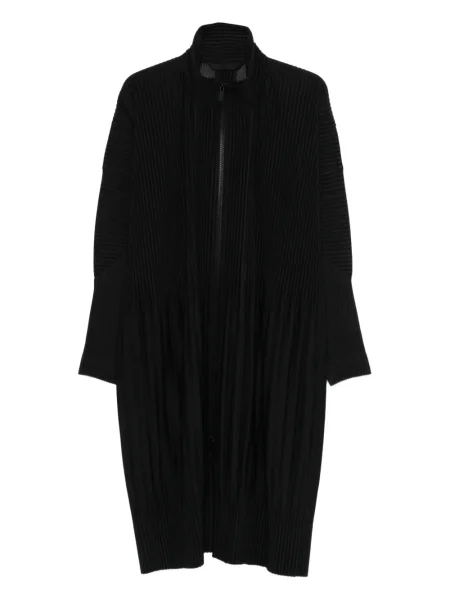 Plisovaný kabát Homme Plissé Issey Miyake černý