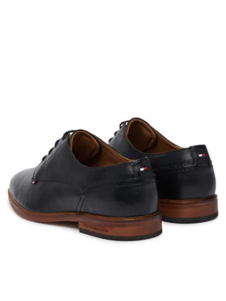 Tommy Hilfiger Poltopánky Hilfiger Leather Dress Shoe čierna