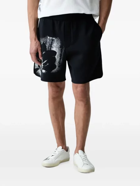 Pantaloni scurți Armani Exchange cu model floral cu imagine negru