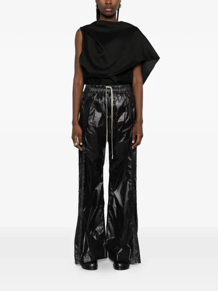 Pantaloni palazzo Rick Owens Drkshdw cu cordon negru