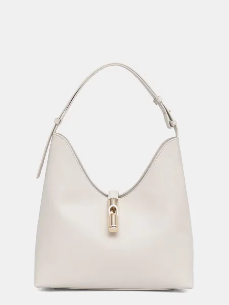 Geanta hobo Furla din piele alb