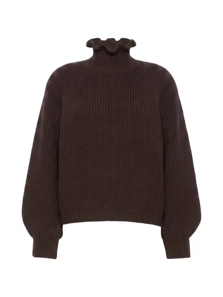 Pulover Max Mara cu volane maro