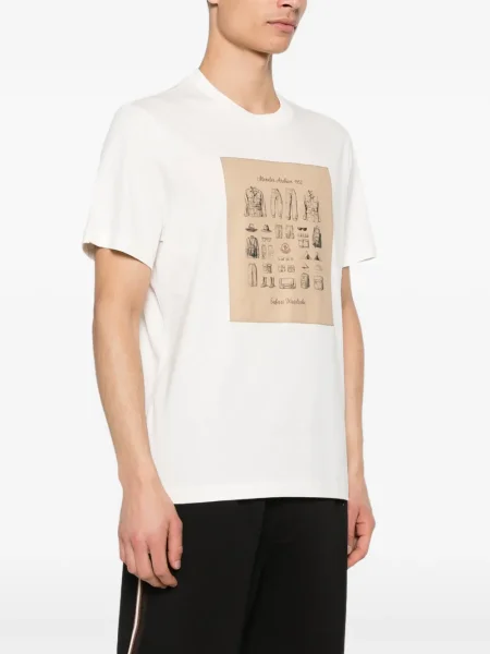 Grafic tricou Moncler alb