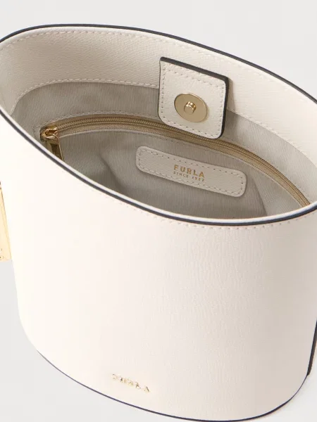 Furla bőr táska bézs fehér