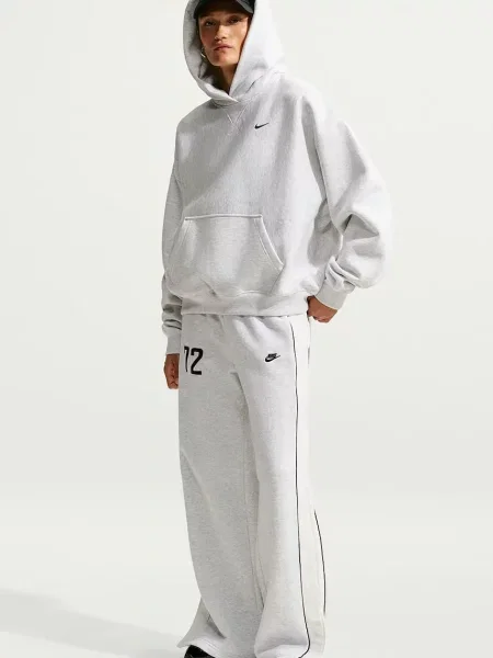 Nike Sportswear dukserica sa kapuljačom za djecu s pamukom Studio Fleece siva