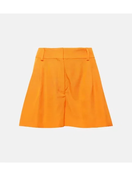 Kraťasy Stella Mccartney s vysokým pasem oranžové