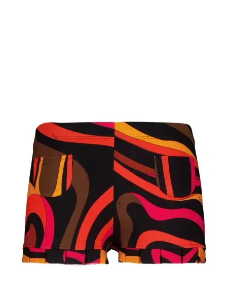 Pantaloni scurți Pucci cu imagine negru