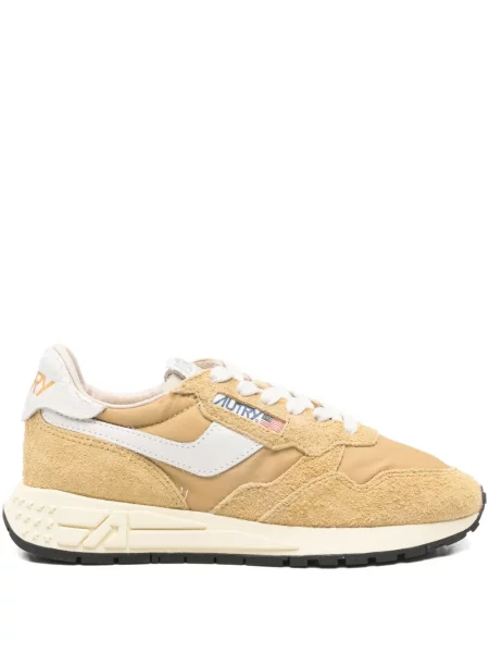 Sneakerși Autry din piele de căprioară galben