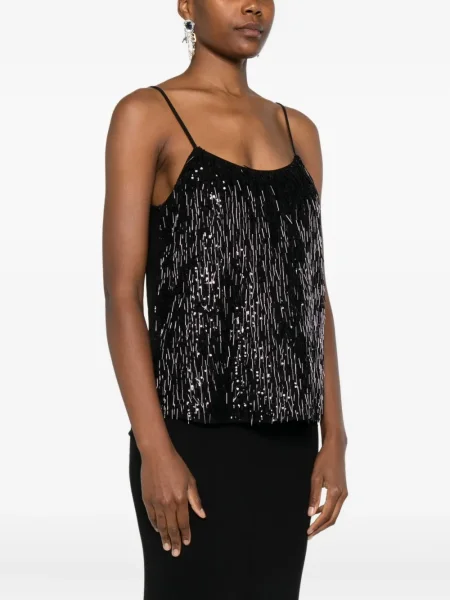 Top Twinset cu paiete negru