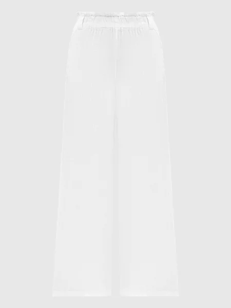 Штани з льону Max & Co білі