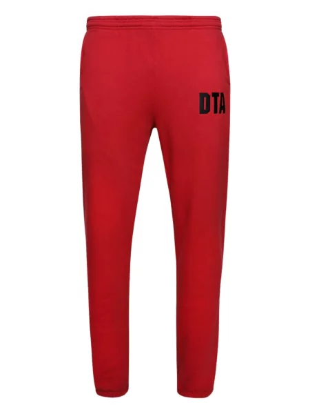 Haftowane spodnie Dta czerwone