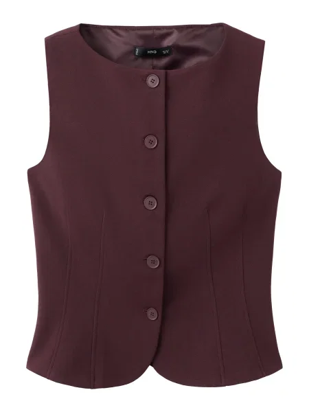 MANGO Vestă de costum AVAY bordeaux roșu