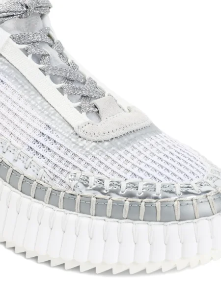 Sneakerși Chloé Nama cu platformă gri