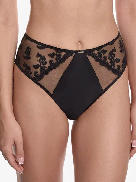 Женские трусы слип с высокой посадкой чорні