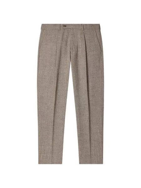 Pantaloni Paul Smith plisate conici maro