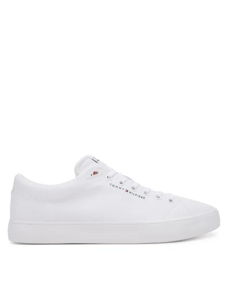 Ниски кецове Tommy Hilfiger TH HI VULC LOW CORE CANVAS бяло