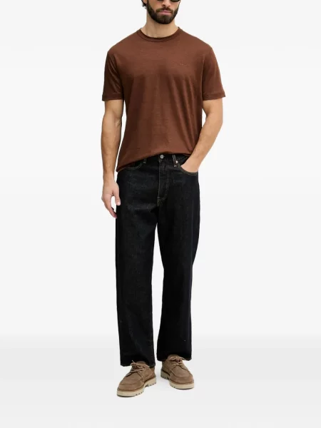 Tricou Gant cu broderie maro
