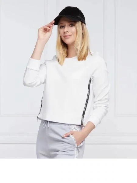 Emporio Armani Hanorac | Cropped Fit alb