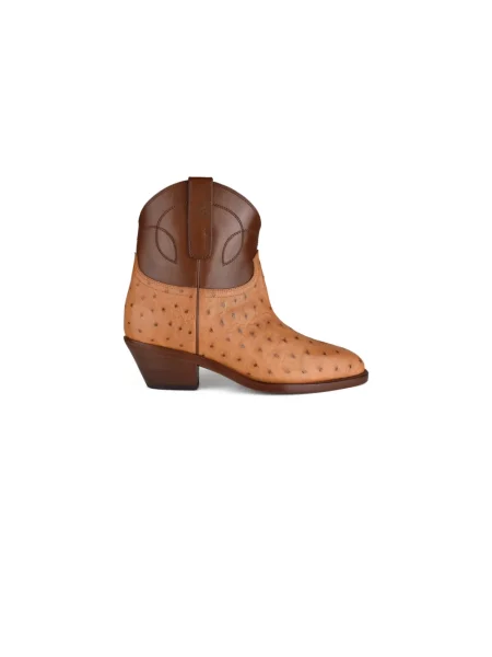 Botki Ralph Lauren skórzane brązowe