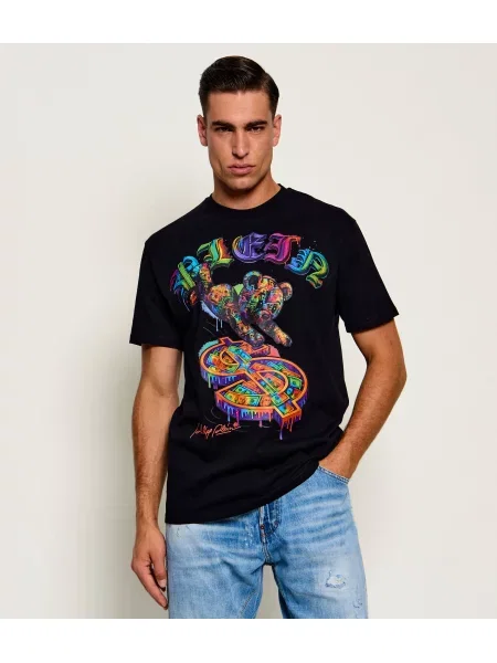Philipp Plein Tricou Multicolor Teddy Dollar negru