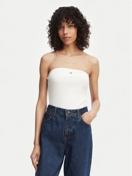 Tommy Jeans Marškinėliai balta