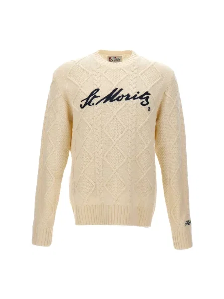 Sweter Mc2 Saint Barth wełniany biały
