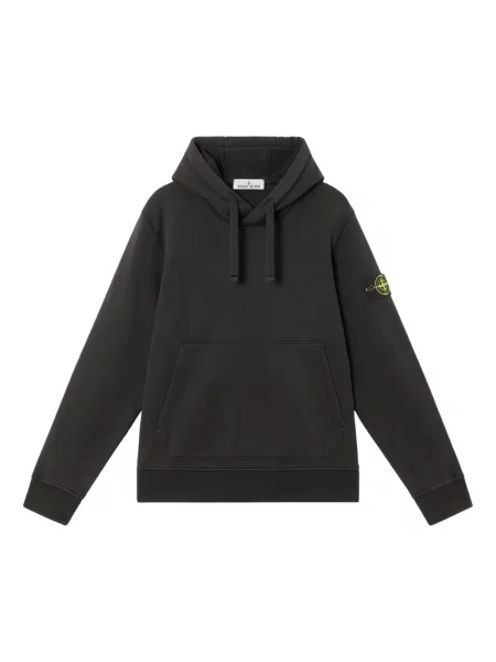Mikina s kapucí Stone Island s kamínky černá
