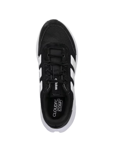 Τρέξιμο παντελόνι Adidas από διχτυωτό slip-on μαύρο