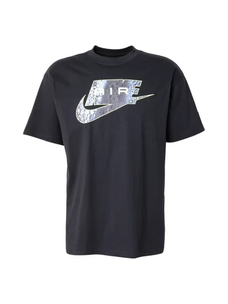 Nike Sportswear Tricou AIR gri argintiu / verde deschis negru