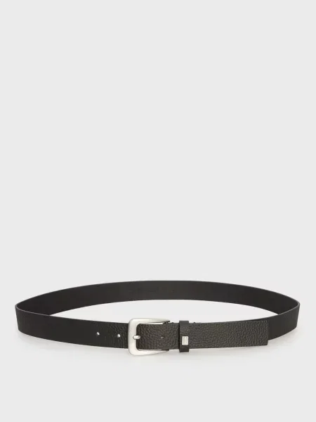 Кожаный ремень Tommy Jeans черный