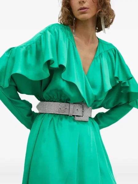 Rochie Day Birger Et Mikkelsen cu volane de costum verde