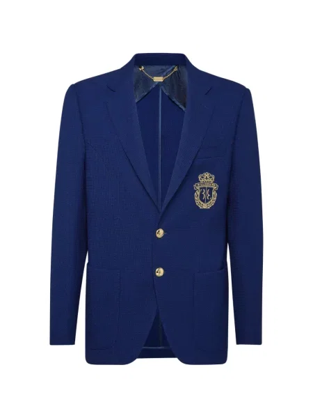 Sacou Billionaire cu broderie albastru