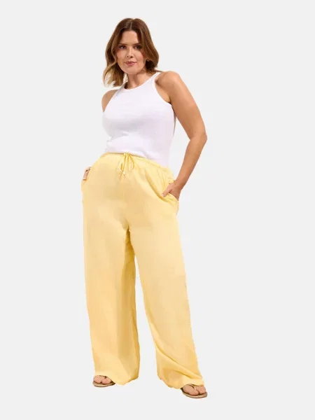 Friends Like These Pantaloni amestecat galben