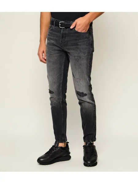 HUGO Blugi | Tapered fit negru