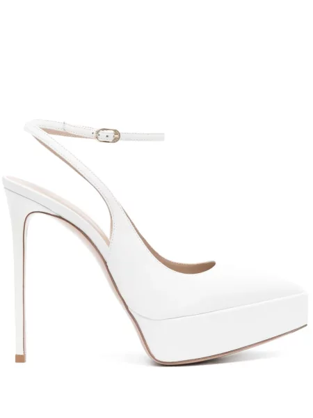 Pantofi cu toc Le Silla slingback alb